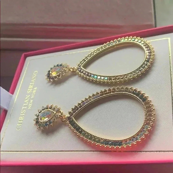 Christian Siriano Multi colored Hoop Earrings - Picture 3 of 7